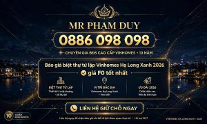 báo giá biệt thự tứ lập vinhomes hạ long xanh 2026