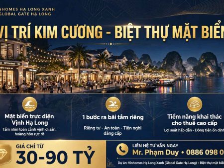 Bảng giá Biệt thự mặt biển Vinhomes Hạ Long Xanh (Global Gate Hạ Long) giá bao nhiêu? Cập nhật T10/2026