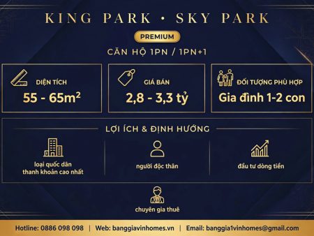 Bảng giá Căn hộ 1PN - 1PN+1 Sky Park Vinhomes King Park