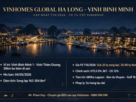 Bảng giá Vịnh Bình Minh 1 Vinhomes Global Hạ Long