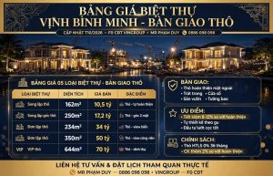 Bảng giá biệt thự Vịnh Bình Minh bàn giao thô rẻ nhất thị trường