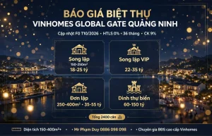 Báo Giá Biệt Thự Vinhomes Global Gate Quảng Ninh