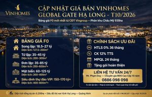 Cập nhật giá bán vinhomes global gate hạ long