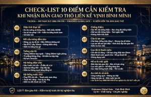 Check-list 10 Điểm Cần Kiểm Tra Khi Nhận Bàn Giao Thô Liền Kề Vịnh Bình Minh