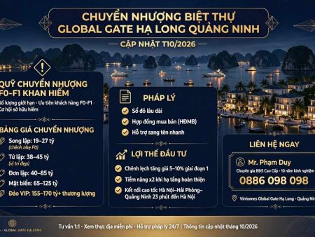 chuyển nhượng biệt thự global gate hạ long quảng ninh