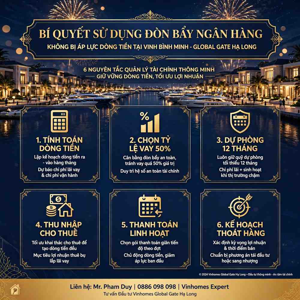 Bí Quyết Sử Dụng Đòn Bẩy Ngân Hàng Không Bị Áp Lực Dòng Tiền Tại Vịnh Bình Minh