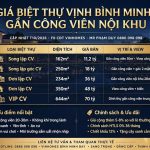 Giá biệt thự Vịnh Bình Minh gần công viên nội khu giá rẻ