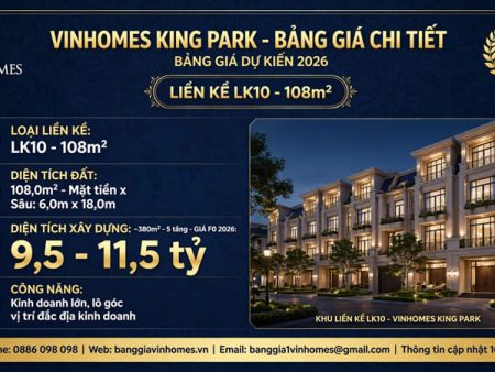 Liền Kề Vinhomes King Park 108m2
