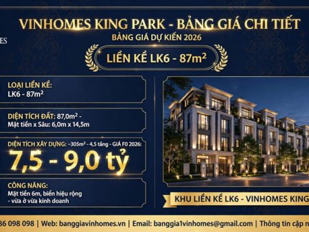 Liền kề Vinhomes King Park