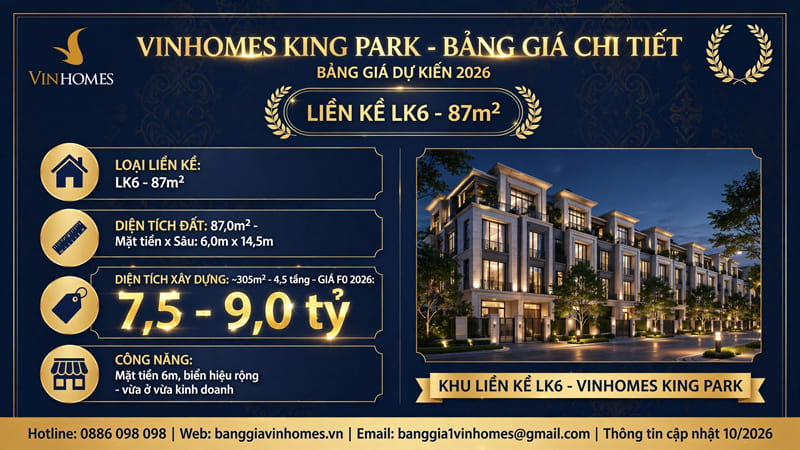Liền kề Vinhomes King Park