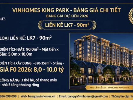 Liền Kề Vinhomes King Park 90m2