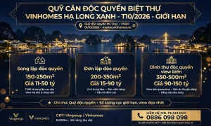 quỹ căn độc quyền biệt thự vinhomes hạ long xanh