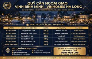 Quỹ căn biệt thự Vịnh Bình Minh Vinhomes Hạ Long giá tốt nhất thị trường