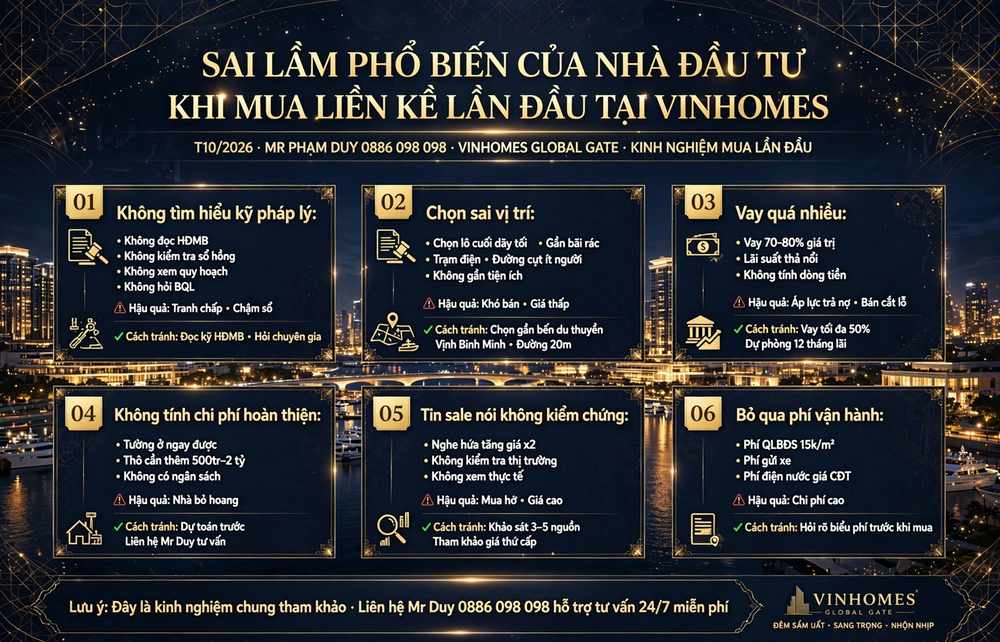 Giá mua Liền Kề Lần Đầu Tại Vinhomes