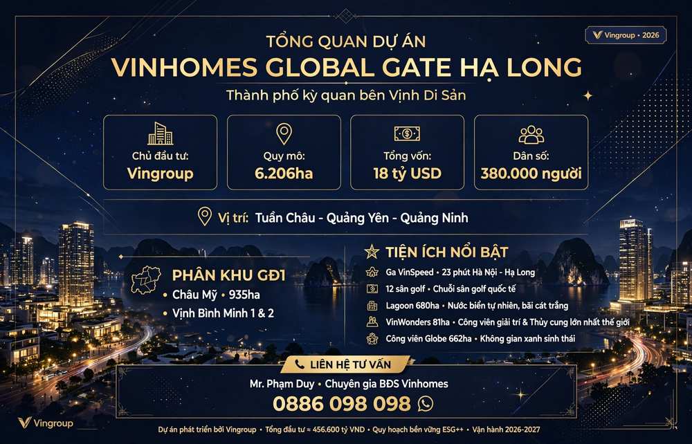 Tổng quan dự án vinhomes global gate hạ long