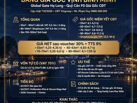 Giá gốc vịnh bình minh Global Gate Hạ Long (Hạ Long Xanh)
