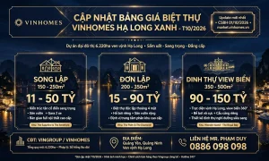 cập nhật bảng giá biệt thự vinhomes hạ long xanh