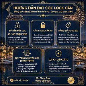 Hướng Dẫn Đặt Cọc Lock Căn Bảng Giá Liền Kề Vịnh Bình Minh F0