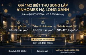 giá 1m2 biệt thự song lập vinhomes hạ long xanh