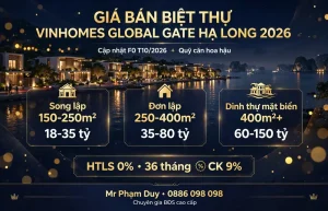 giá bán biệt thự vinhomes global gate hạ long 2026