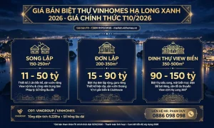 giá bán biệt thự vinhomes hạ long xanh 2026