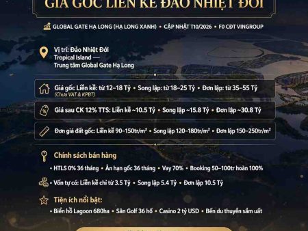 Giá gốc liền kề đảo nhiệt đới Global Gate Hạ Long (Hạ Long Xanh)