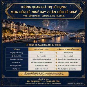 Tương Quan Giá Trị Sử Dụng: Mua Liền Kề 70m² Hay 2 Căn Liền Kề 50m²?