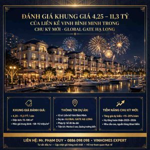 Đánh Giá Khung Giá 4,25 – 11,3 Tỷ Của Liền Kề Vịnh Bình Minh Trong Chu Kỳ Mới