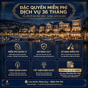 Đặc Quyền Miễn Phí Dịch Vụ 36 Tháng Tại Liền Kề Vịnh Bình Minh Global Gate Hạ Long