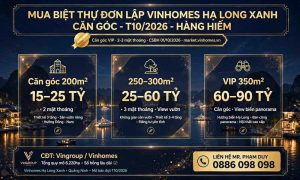 mua biệt thự đơn lập vinhomes hạ long xanh căn góc