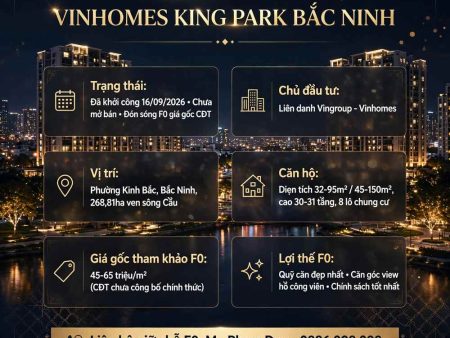 Mua giá gốc căn hộ Vinhomes King Park Bắc Ninh