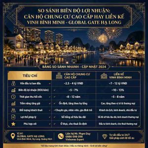 So Sánh Biên Độ Lợi Nhuận: Căn Hộ Chung Cư Cao Cấp Hay Liền Kề Vịnh Bình Minh?